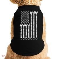 American Flag Mechanic Wrench Gift Mens Womens Doggie Tank thumb 0