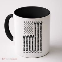 American Flag Mechanic Wrench Gift Mens Womens Coffee Mug thumb 0
