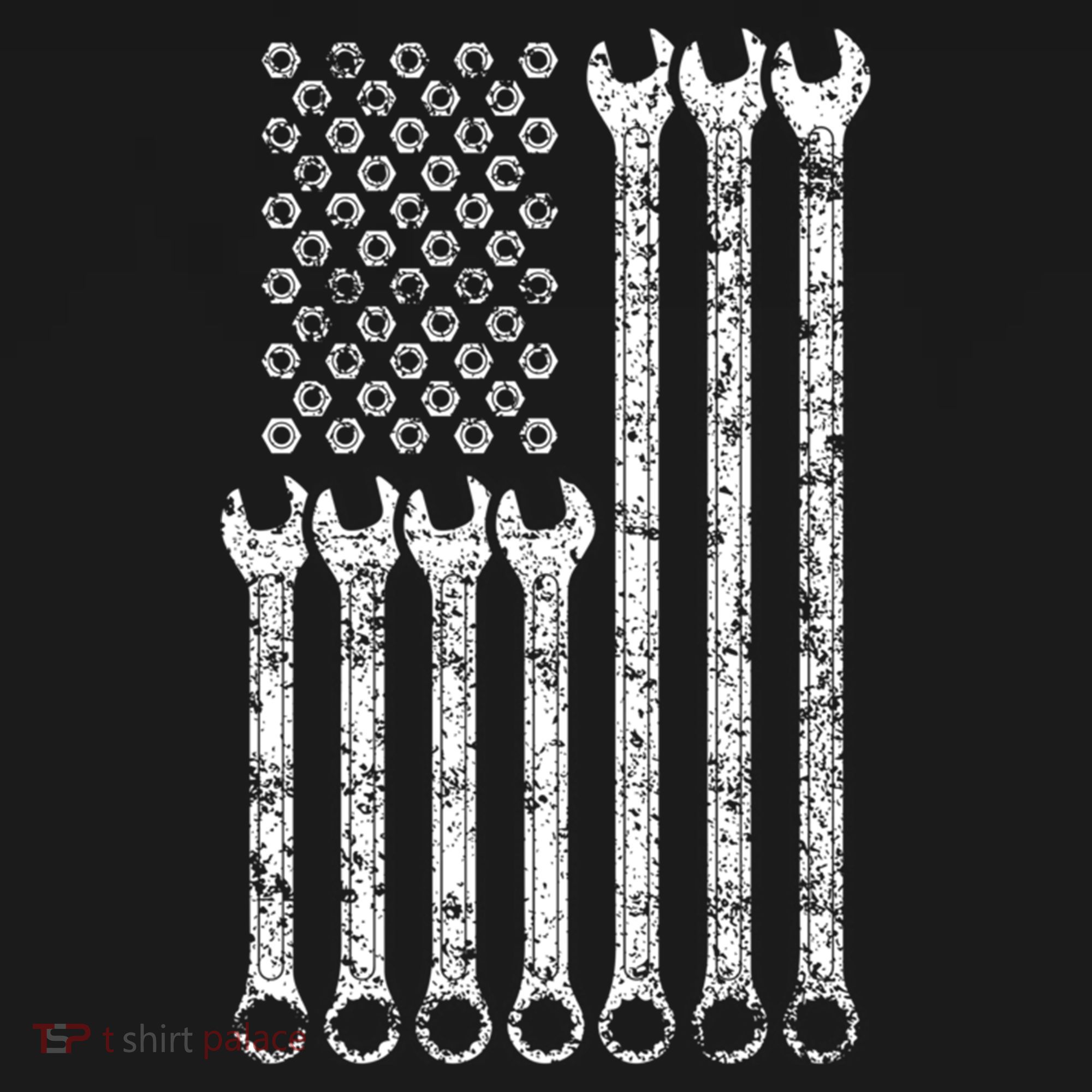 American Flag Mechanic Wrench Gift Mens Womens Women's Hoodie