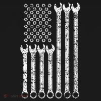 American Flag Mechanic Wrench Gift Mens Womens Baby Bodysuit thumb 2