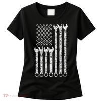 American Flag Mechanic Wrench Gift Mens Womens Women's T-Shirt thumb 0