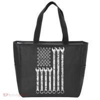 American Flag Mechanic Wrench Gift Mens Womens Tote Bag thumb 0