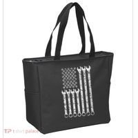 American Flag Mechanic Wrench Gift Mens Womens Tote Bag thumb 2