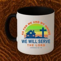 As For Me And My House We Will Server The Lord Coffee Mug thumb 2