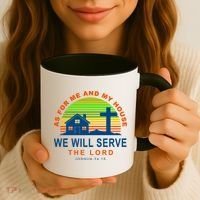 As For Me And My House We Will Server The Lord Coffee Mug thumb 3