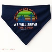 As For Me And My House We Will Server The Lord USA-Made Doggie Bandana thumb 0
