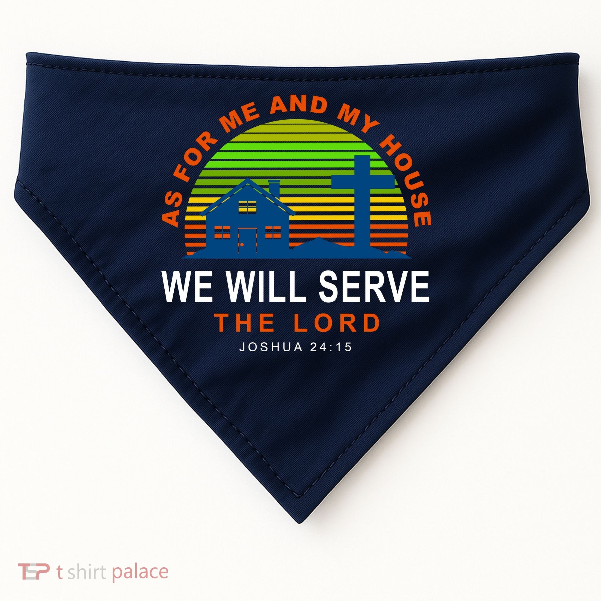 As For Me And My House We Will Server The Lord USA-Made Doggie Bandana