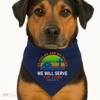 As For Me And My House We Will Server The Lord USA-Made Doggie Bandana thumb 1