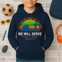 As For Me And My House We Will Server The Lord Kids Hoodie thumb 2