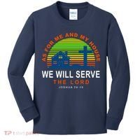 As For Me And My House We Will Server The Lord Kids Long Sleeve Shirt thumb 0