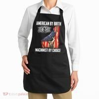 American Flag Machinist By Choice Funny For Machinist Apron thumb 2
