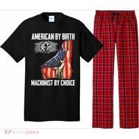 American Flag Machinist By Choice Funny For Machinist Pajama Set thumb 0