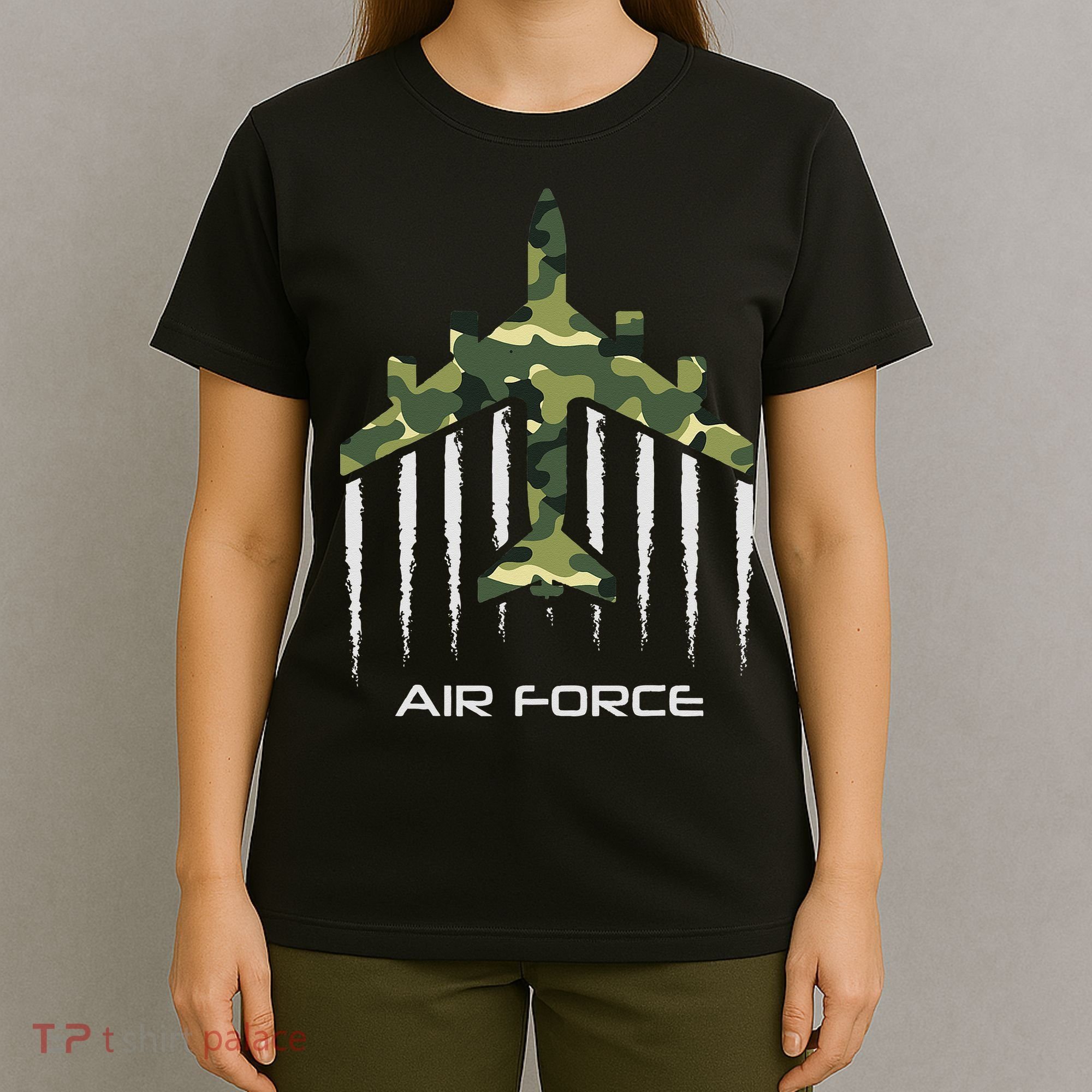 Air force Military pilot Fighter jet Camouflage American Pj T-Shirt