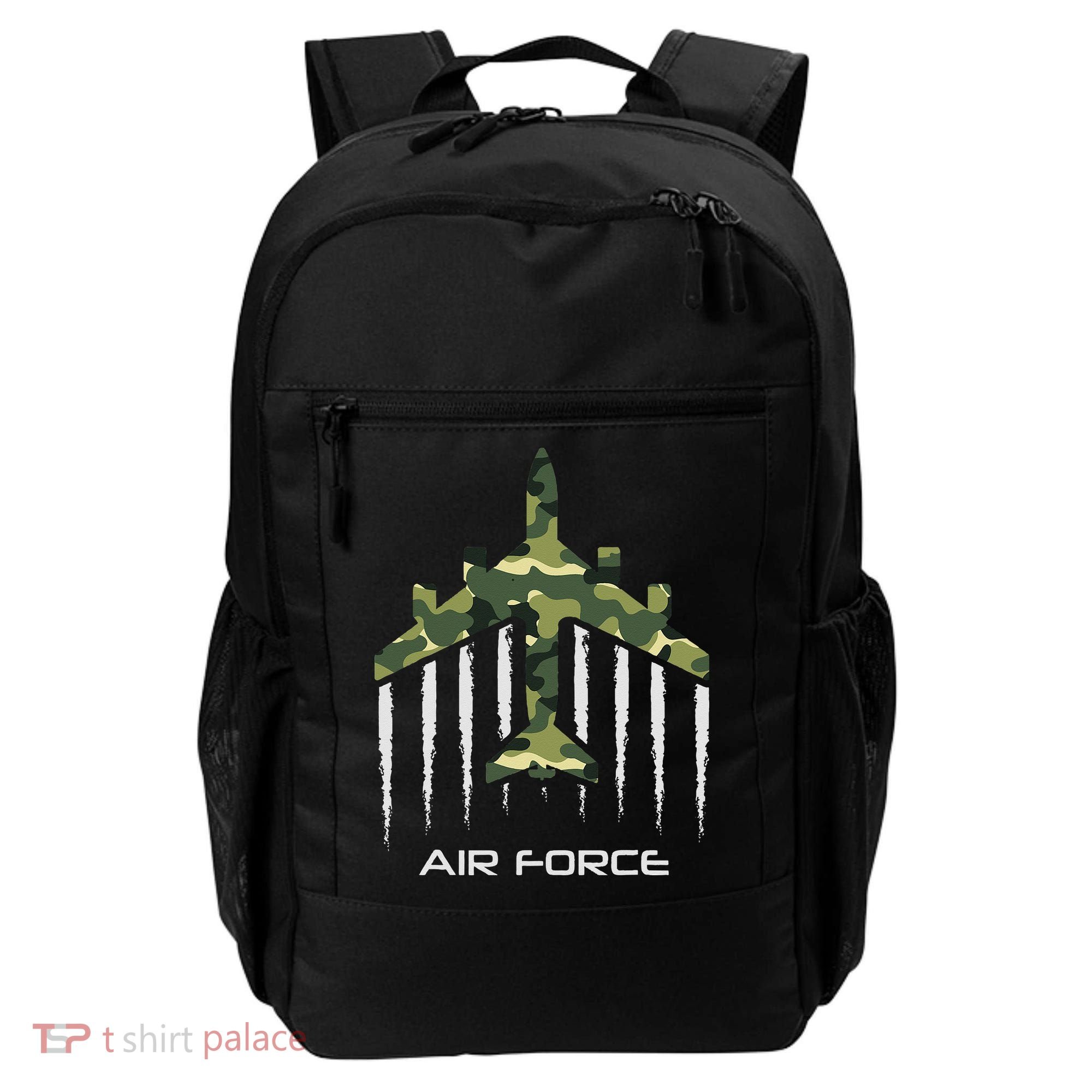 Air force Military pilot Fighter jet Camouflage American Pj Backpack