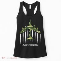 Air force Military pilot Fighter jet Camouflage American Pj Women's Tank Top thumb 0