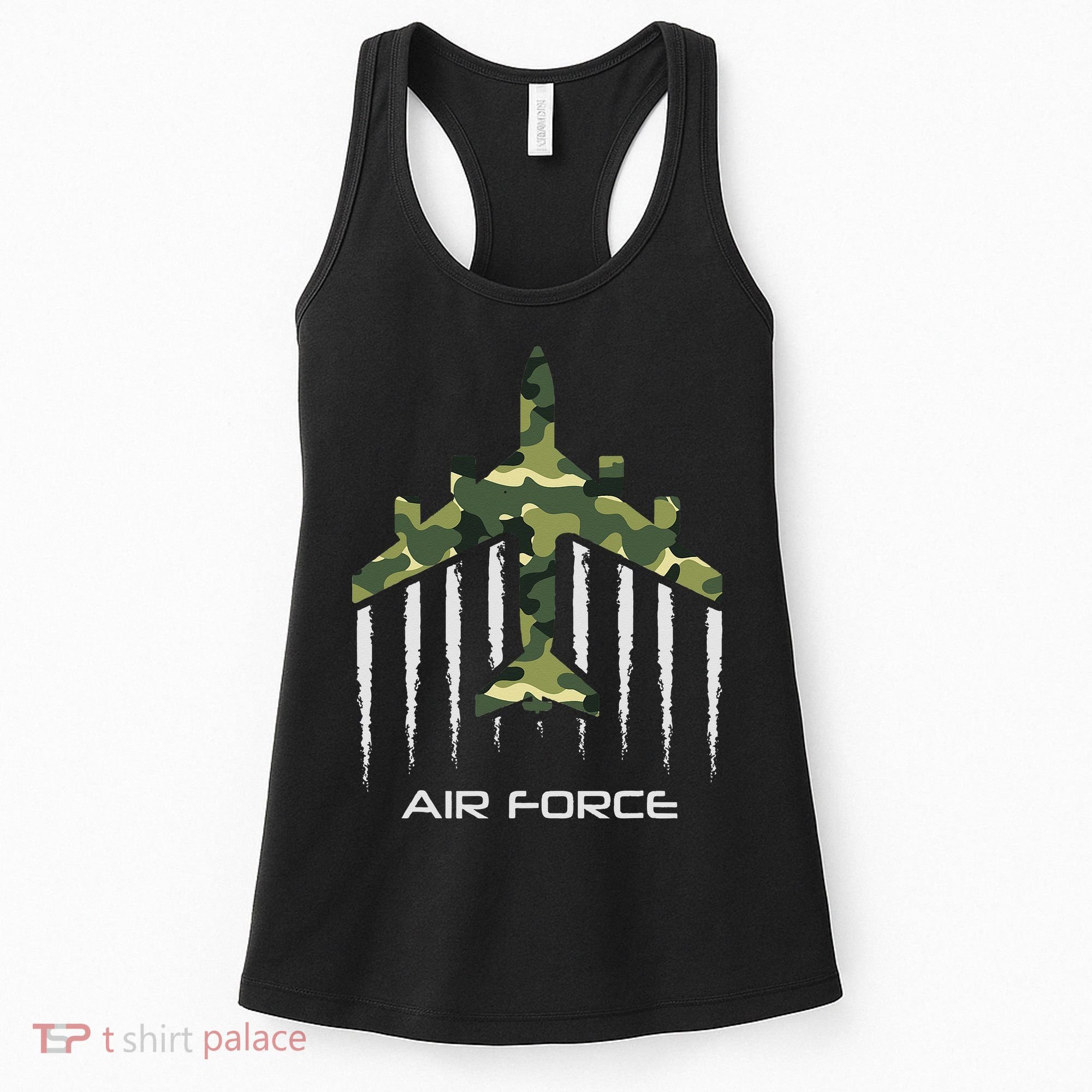 Air force Military pilot Fighter jet Camouflage American Pj Women's Tank Top