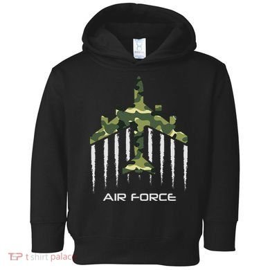 Air force Military pilot Fighter jet Camouflage American Pj Toddler Hoodie