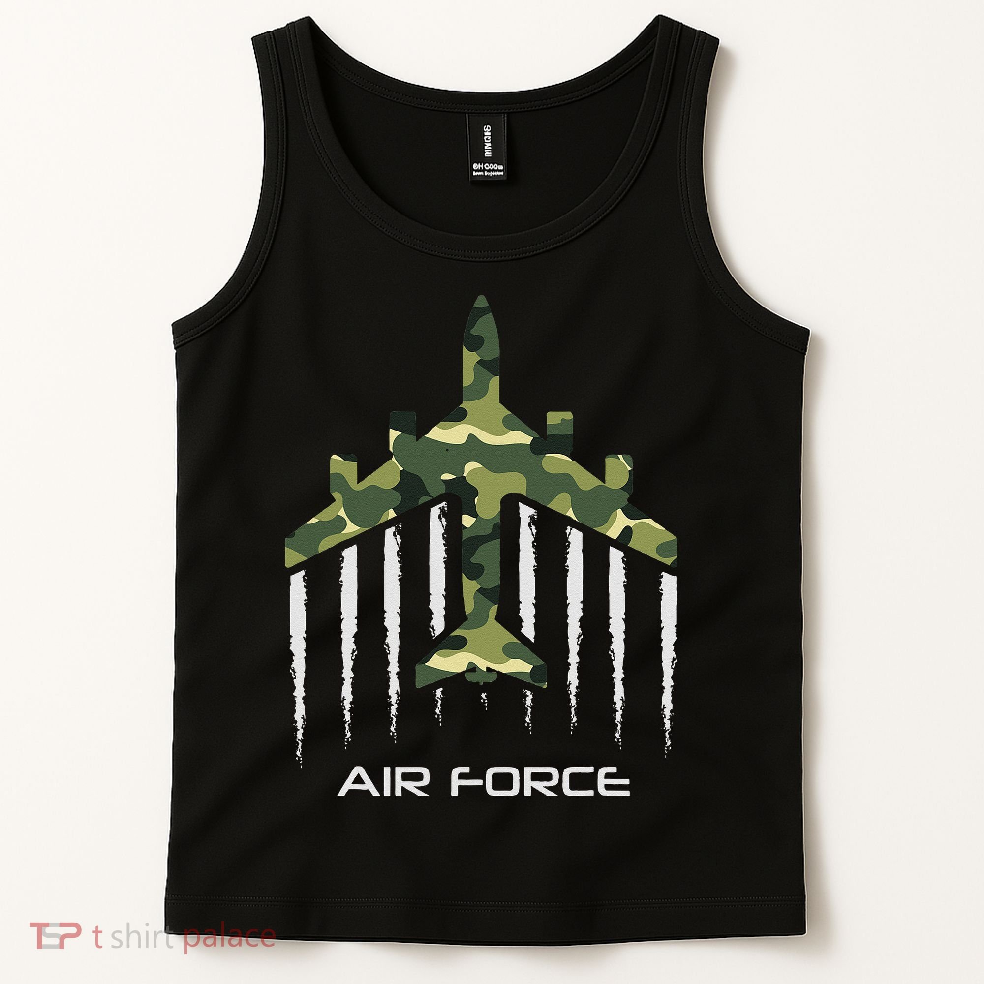 Air force Military pilot Fighter jet Camouflage American Pj Tank Top