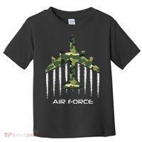 Air force Military pilot Fighter jet Camouflage American Pj Toddler T-Shirt thumb 0