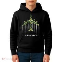 Air force Military pilot Fighter jet Camouflage American Pj Kids Hoodie thumb 4