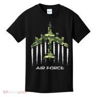 Air force Military pilot Fighter jet Camouflage American Pj Kids T-Shirt thumb 0
