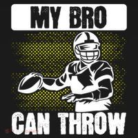 American Football My Bro Can Throw Quarterback Gift Doggie Tank thumb 4