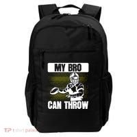 American Football My Bro Can Throw Quarterback Gift Backpack thumb 0