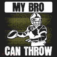 American Football My Bro Can Throw Quarterback Gift Hat thumb 2