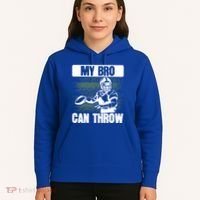 American Football My Bro Can Throw Quarterback Gift Hoodie thumb 5
