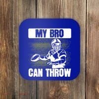 American Football My Bro Can Throw Quarterback Gift Coaster thumb 0