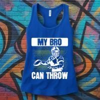 American Football My Bro Can Throw Quarterback Gift Women's Tank Top thumb 3