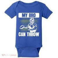 American Football My Bro Can Throw Quarterback Gift Baby Bodysuit thumb 0