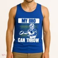 American Football My Bro Can Throw Quarterback Gift Tank Top thumb 3