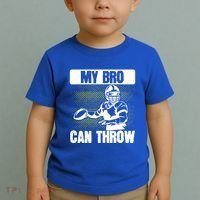 American Football My Bro Can Throw Quarterback Gift Toddler T-Shirt thumb 2