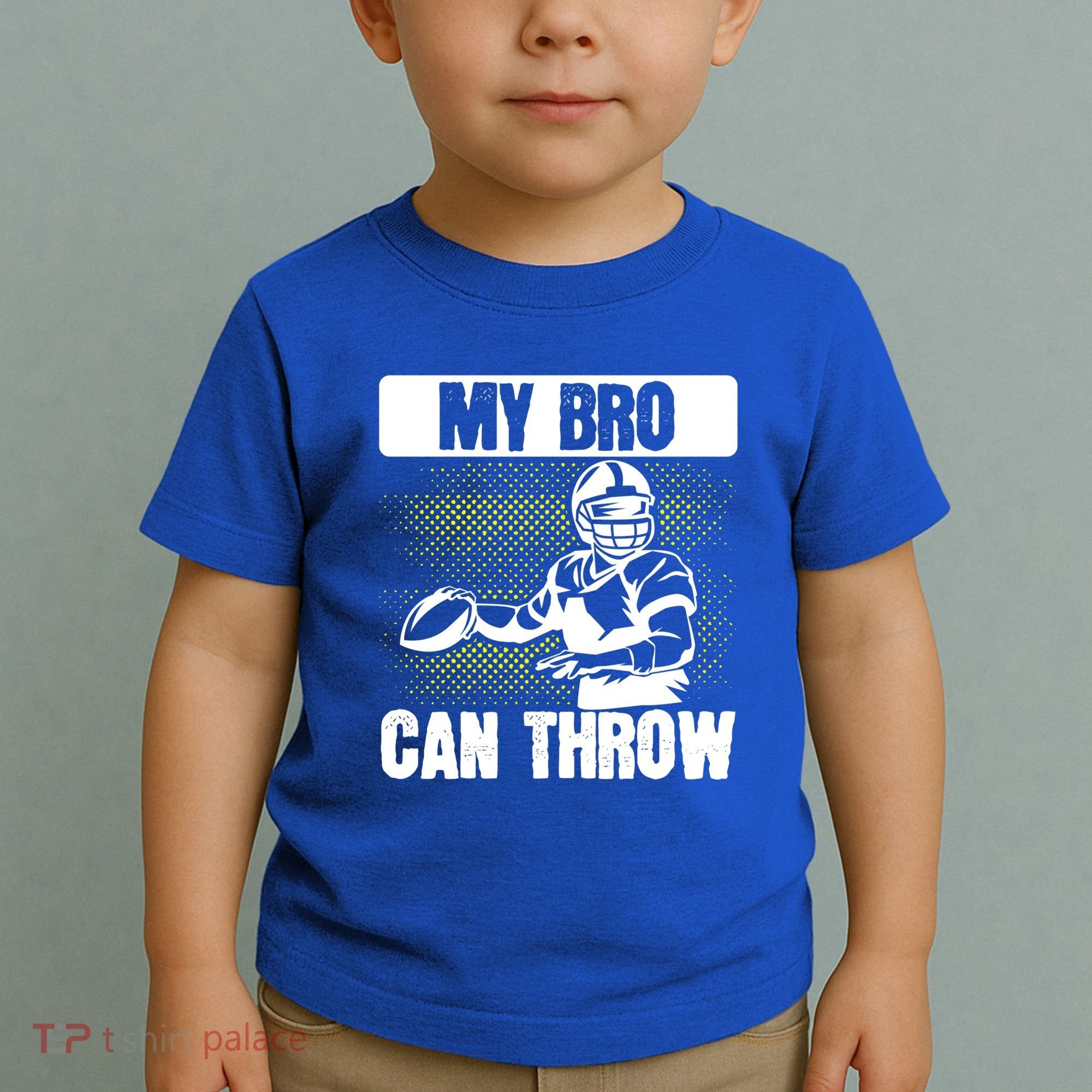 American Football My Bro Can Throw Quarterback Gift Toddler T-Shirt