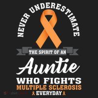 Auntie Fights Multiple Sclerosis Ms Warrior Cool Gift Women's Sweatshirt thumb 2