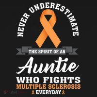 Auntie Fights Multiple Sclerosis Ms Warrior Cool Gift Bucket Hat thumb 4