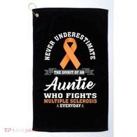 Auntie Fights Multiple Sclerosis Ms Warrior Cool Gift Golf Towel thumb 0