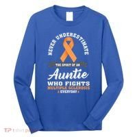 Auntie Fights Multiple Sclerosis Ms Warrior Cool Gift Long Sleeve Shirt thumb 0