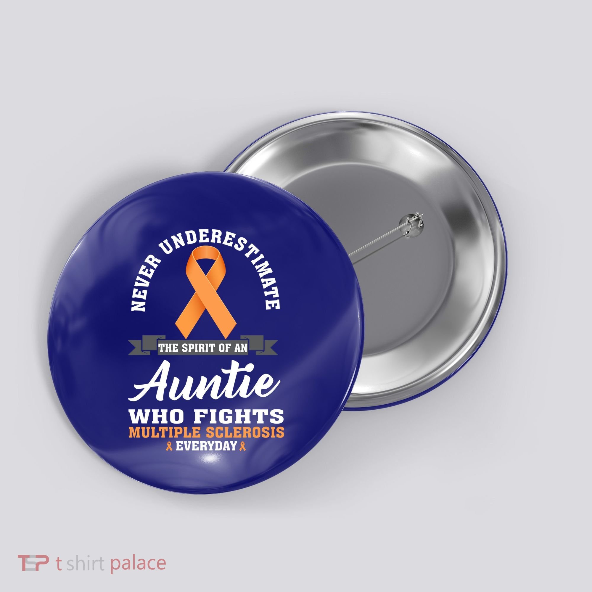 Auntie Fights Multiple Sclerosis Ms Warrior Cool Gift Button