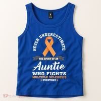 Auntie Fights Multiple Sclerosis Ms Warrior Cool Gift Tank Top thumb 2