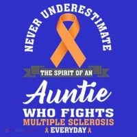 Auntie Fights Multiple Sclerosis Ms Warrior Cool Gift Women's Long Sleeve Shirt thumb 2
