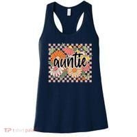 Auntie Floral Mother'S Day Wildflower Girl Checkered Women's Tank Top thumb 0