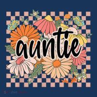 Auntie Floral Mother'S Day Wildflower Girl Checkered Women's Tank Top thumb 5