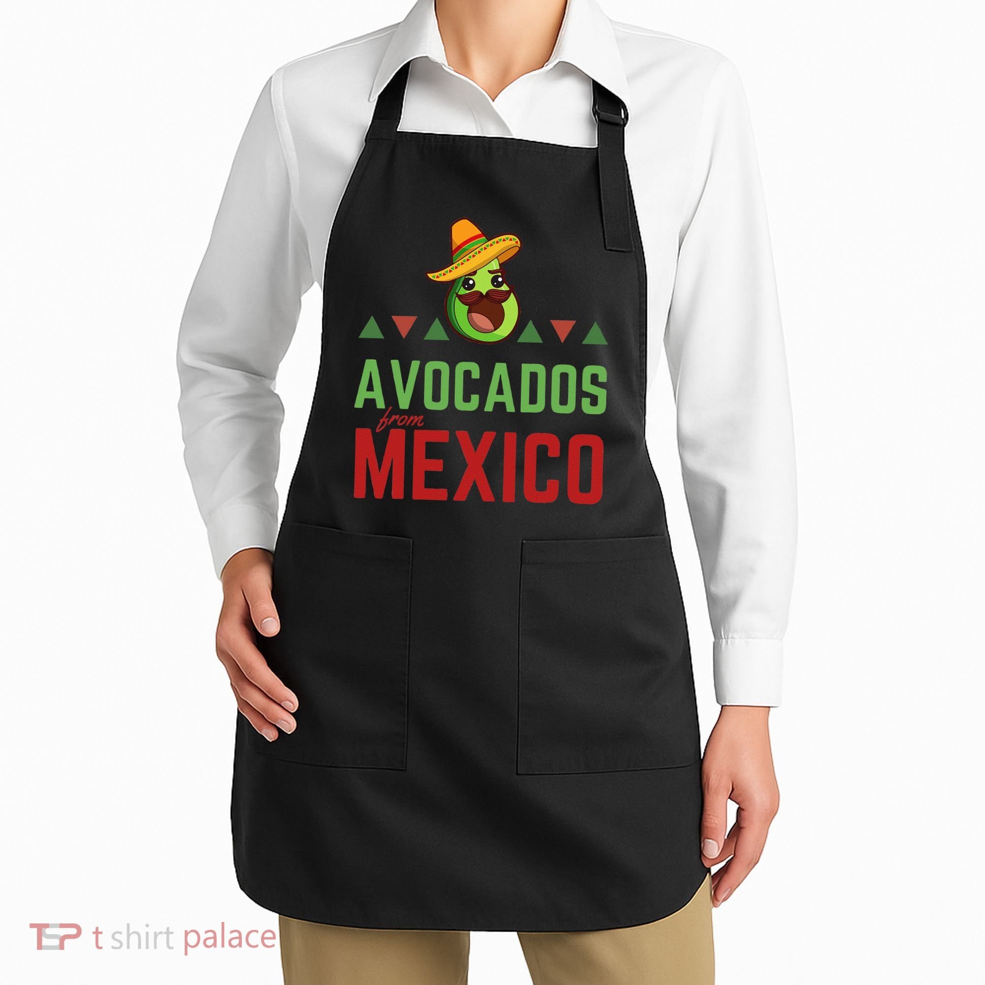 Avocados From Mexico Mexican Day Flag Avocado Costume Apron