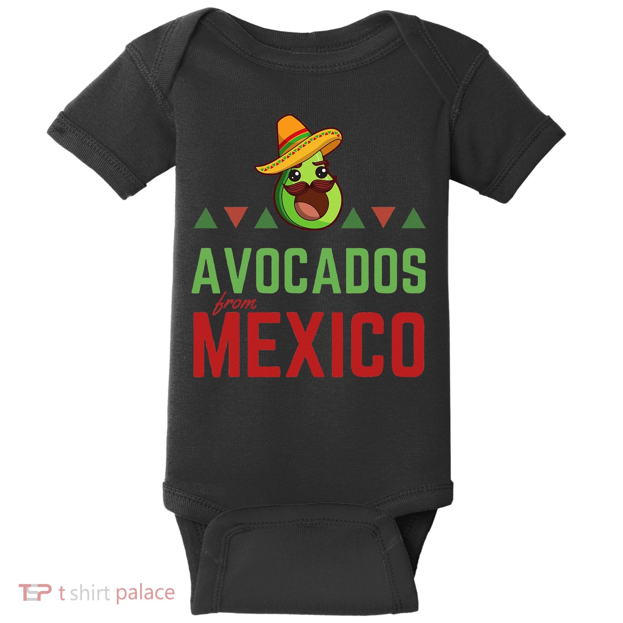 Avocados From Mexico Mexican Day Flag Avocado Costume Baby Bodysuit