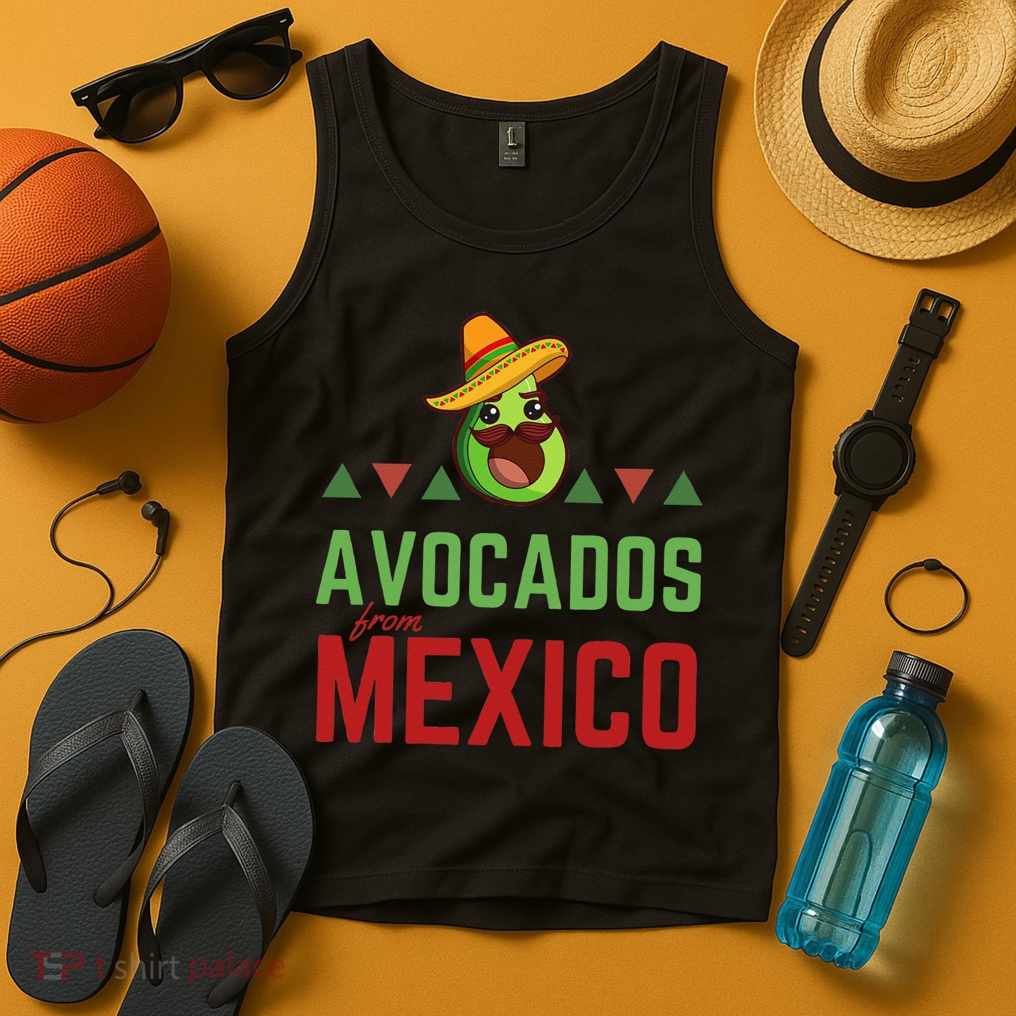 Avocados From Mexico Mexican Day Flag Avocado Costume Tank Top