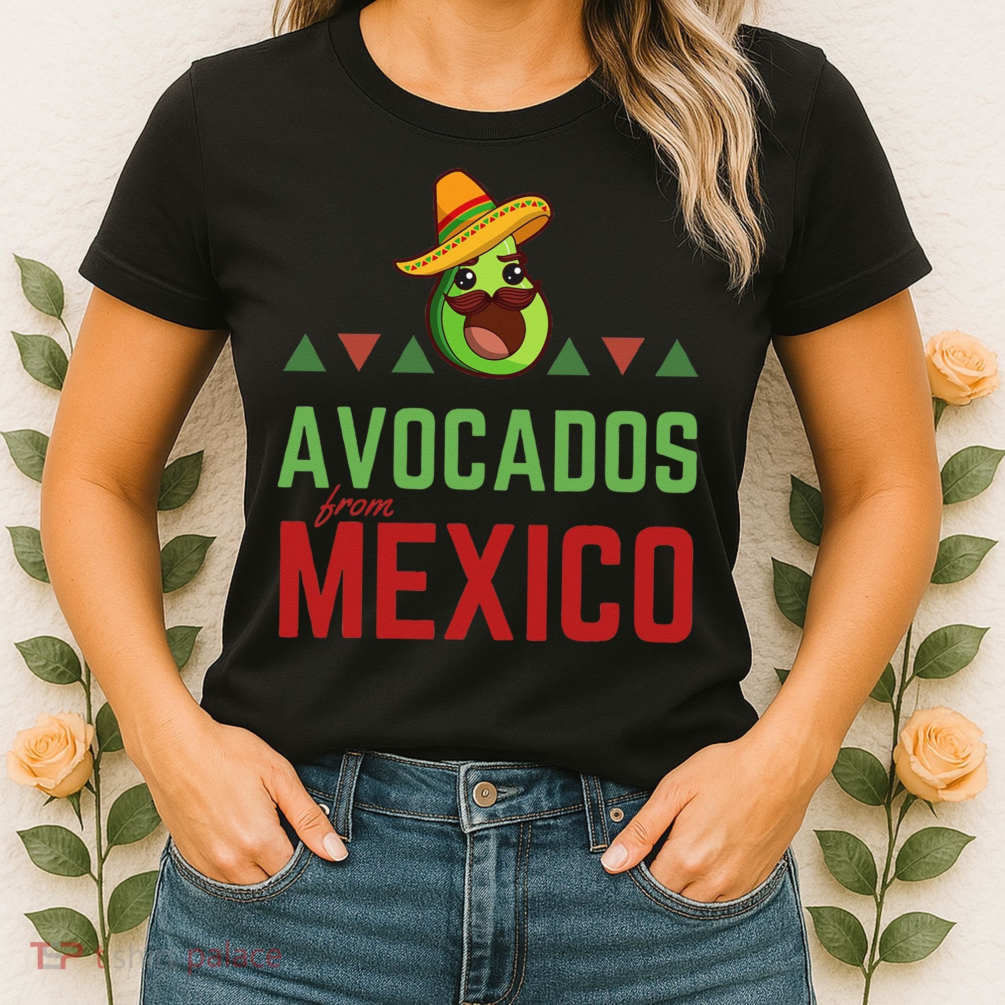 Avocados From Mexico Mexican Day Flag Avocado Costume Women's T-Shirt