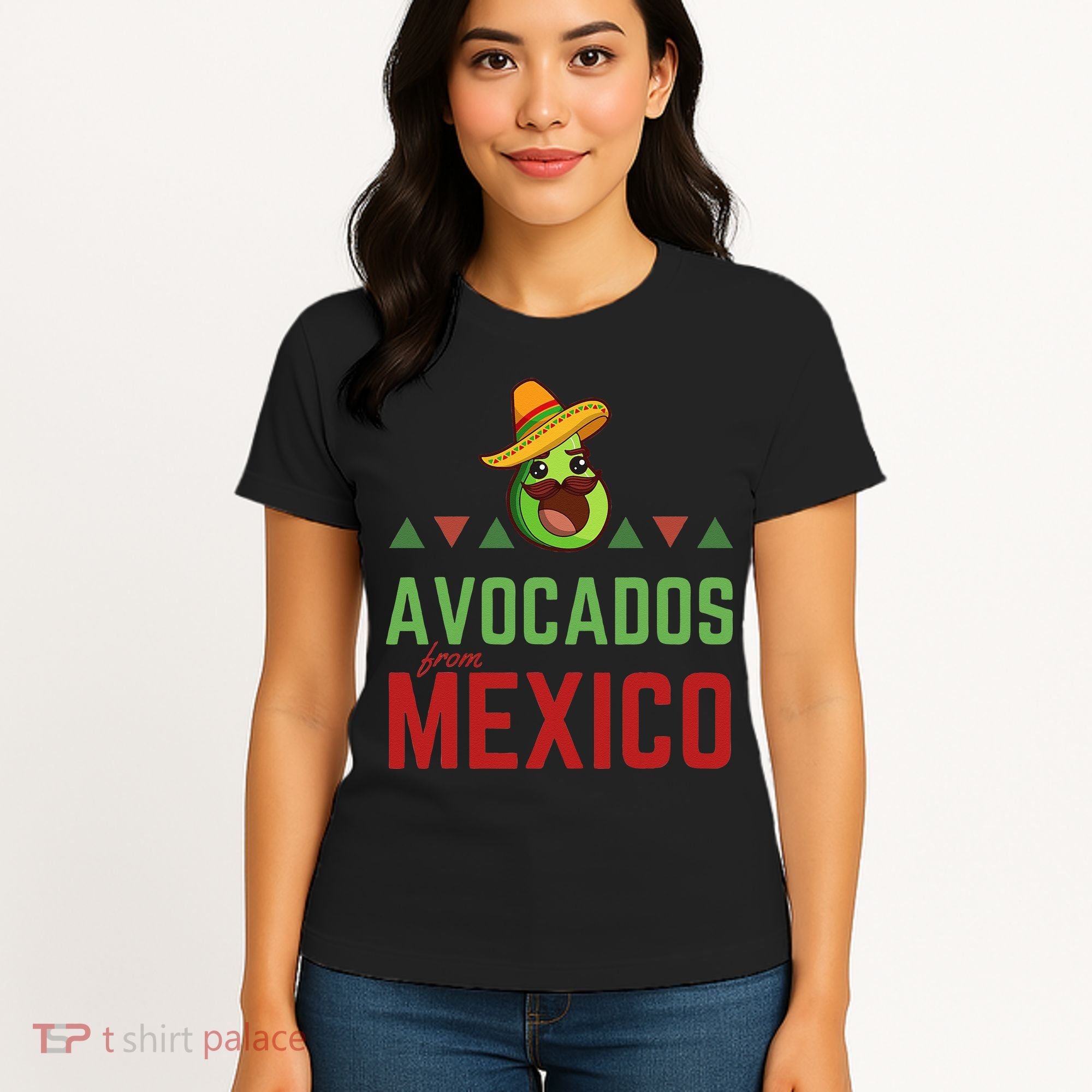 Avocados From Mexico Mexican Day Flag Avocado Costume Women's T-Shirt