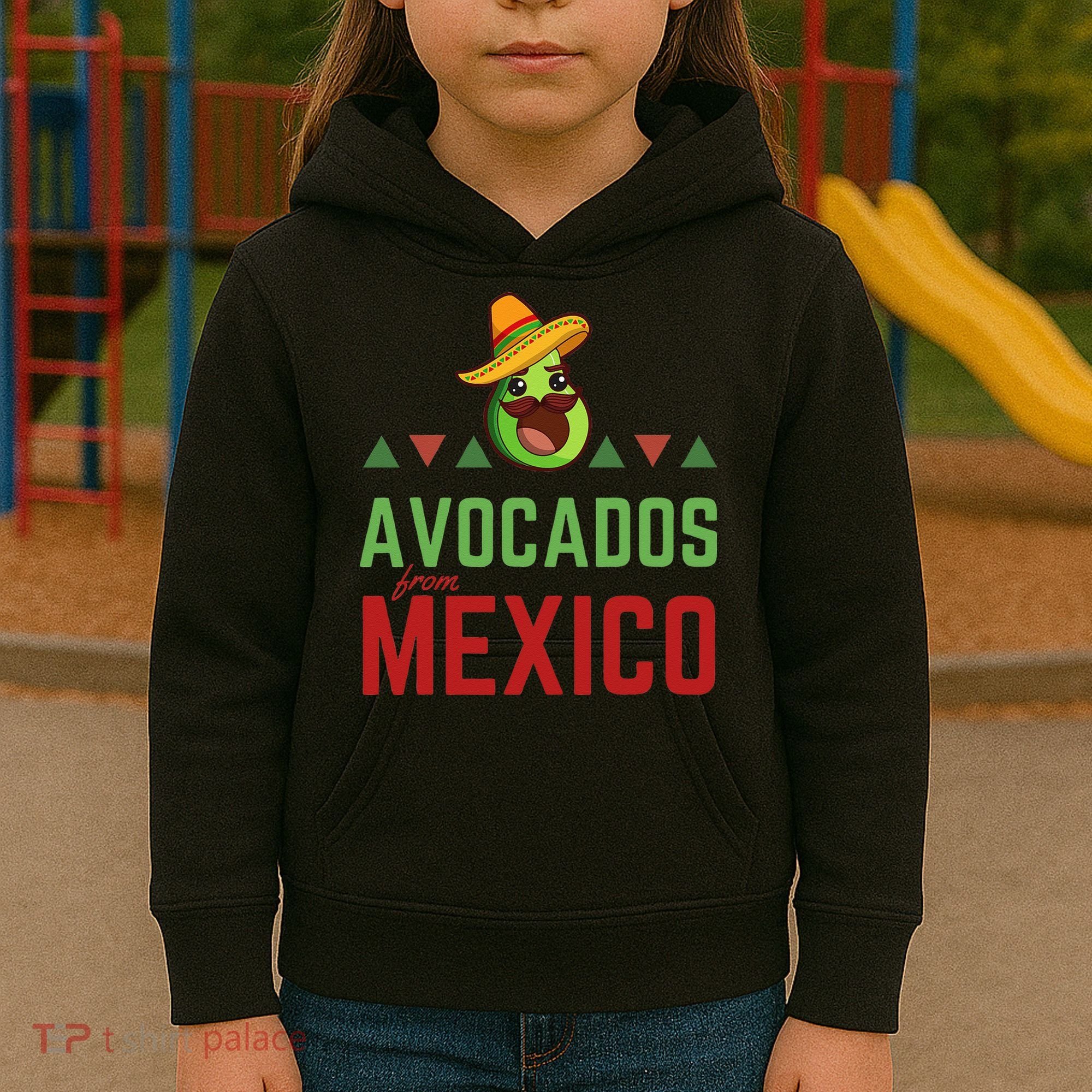 Avocados From Mexico Mexican Day Flag Avocado Costume Kids Hoodie